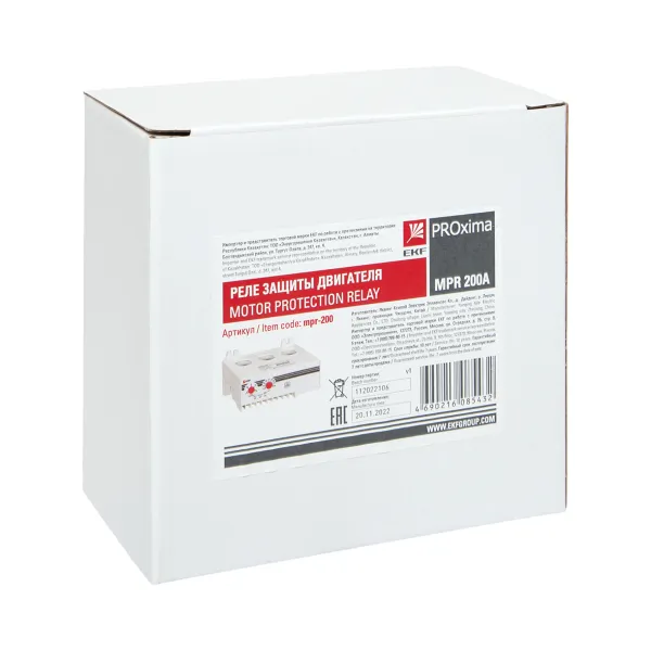 Реле защиты двигателя MPR 200А EKF PROxima