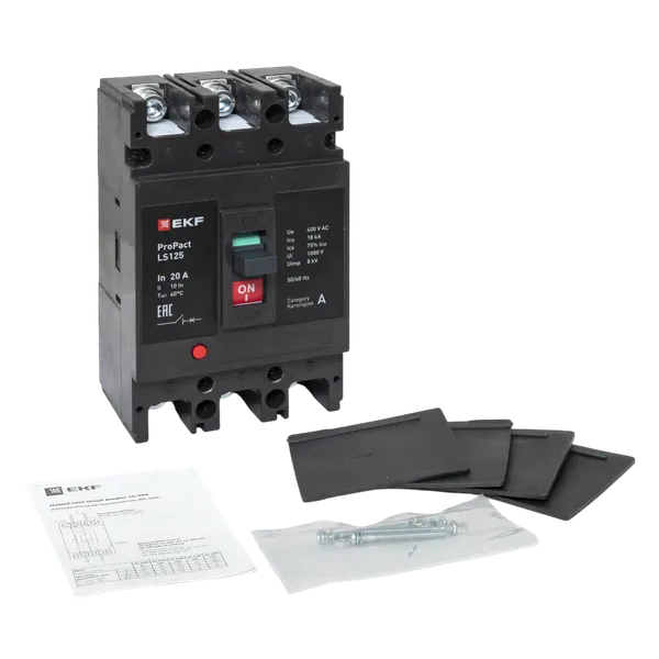 Автоматический выключатель LS125 18кА 3P 20А ProPact EKF