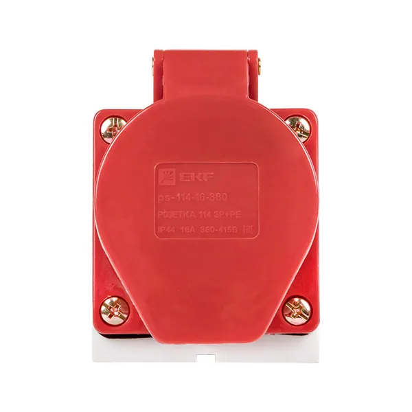 Розетка стационарная наружная 114 3Р+РЕ 16А 380В IP44 EKF