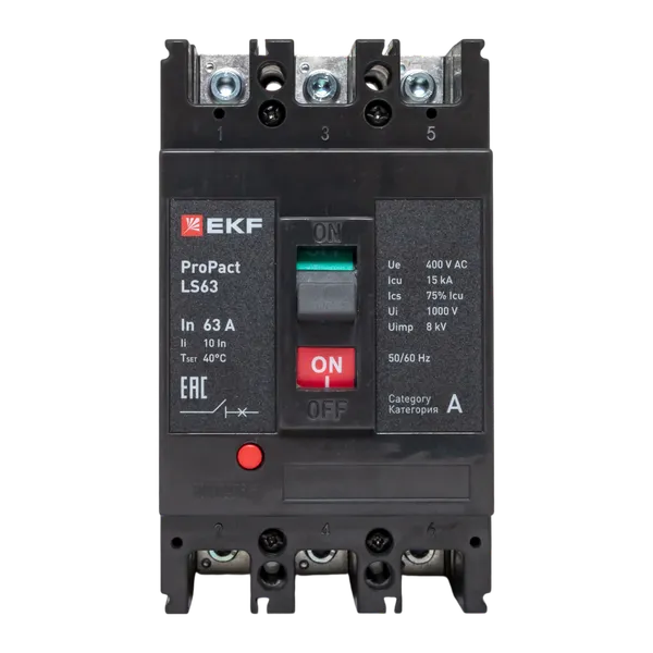 Автоматический выключатель LS63 15кА 3P 63А ProPact EKF