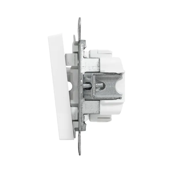 Механизм выключателя, одноклавишный, кнопочный, белый Эпика EKF