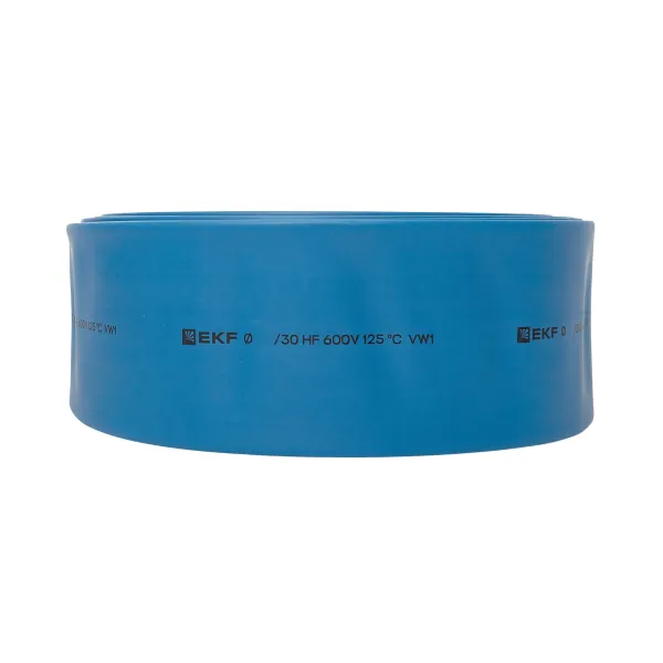 Термоусаживаемая трубка ТУТ нг 50/25 синяя рулон EKF PROxima