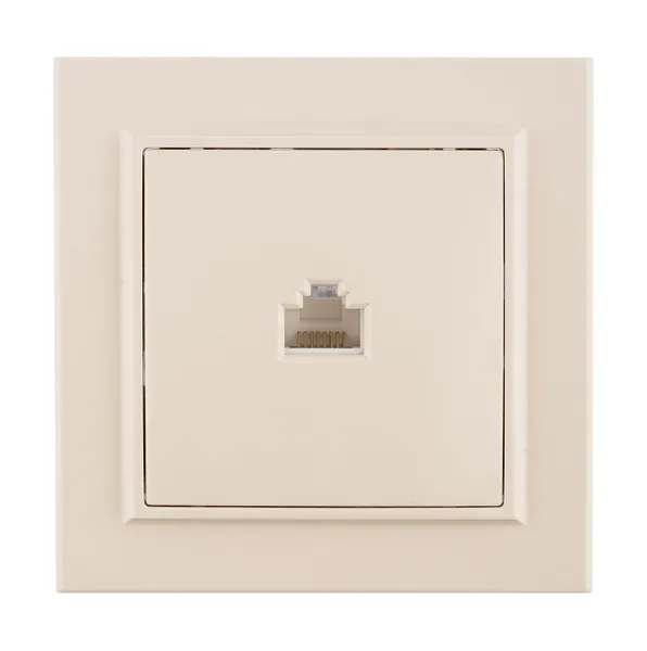 Розетка RJ-45 1-мест. СП бежевый Минск EKF