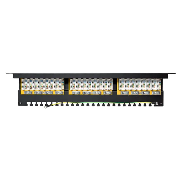 Патч-панель TERACOM CS 19'' Cat.6 1U полный экран STP 24 порта RJ-45 Dual IDC с органайзером