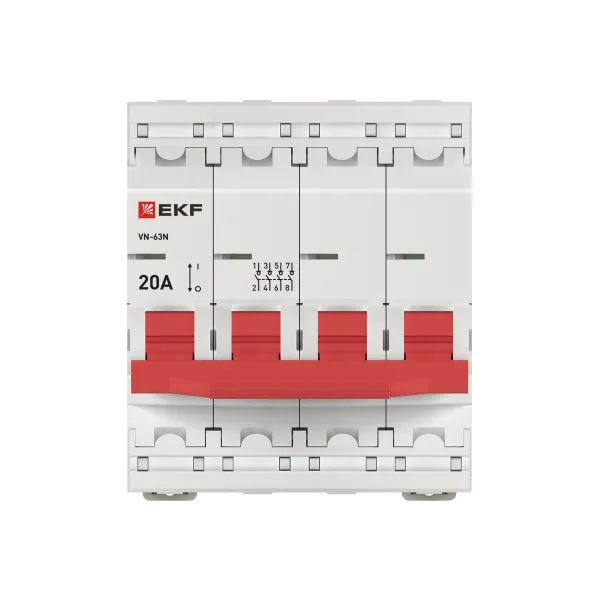 Выключатель нагрузки 4P 20А ВН-63N EKF PROxima
