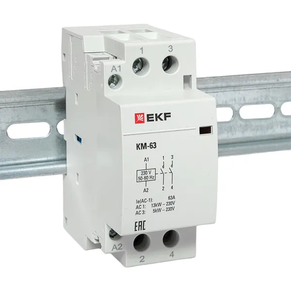 Контактор модульный КМ 63А 2NО (2 мод.) EKF PROxima