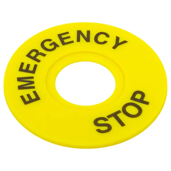 Табличка для кнопок 22 мм "EMERGENCY STOP" EKF