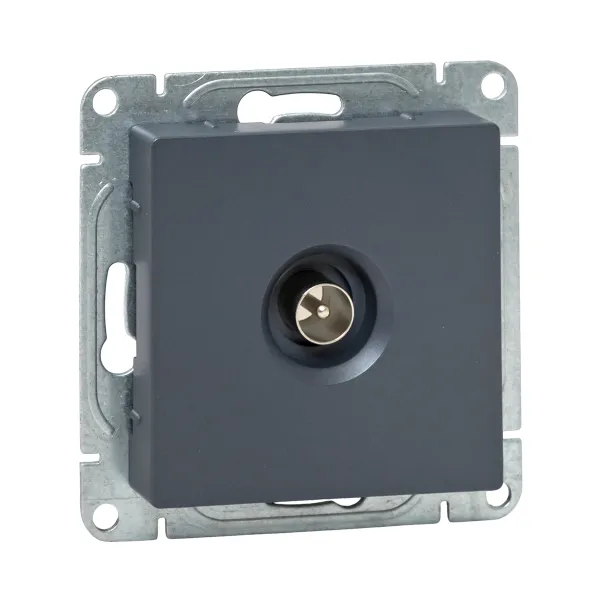 Механизм розетки TV, одиночная, графит Эпика EKF