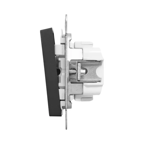 Механизм выключателя, одноклавишный, перекрёстный, чёрный Эпика EKF