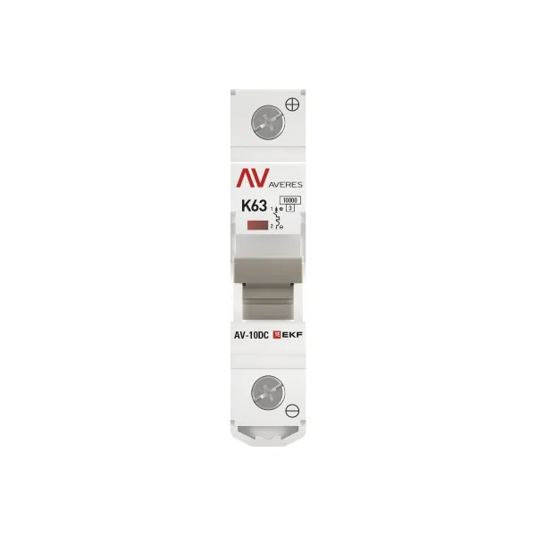 Выключатель автоматический AV-10 DC 1P 63A (K) 10kA EKF AVERES