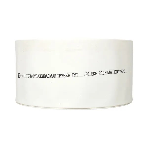 Термоусаживаемая трубка ТУТ нг 80/40 белая рулон EKF PROxima