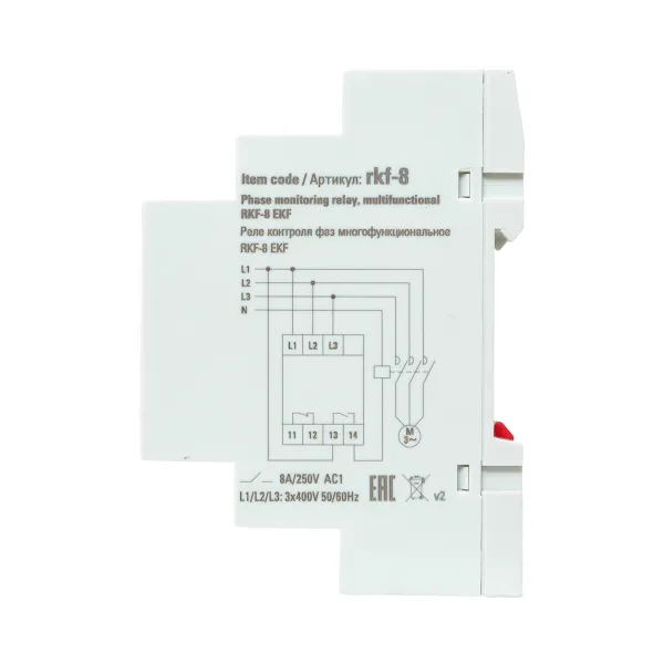 Реле контроля фаз многофункциональное RKF-8 EKF PROxima