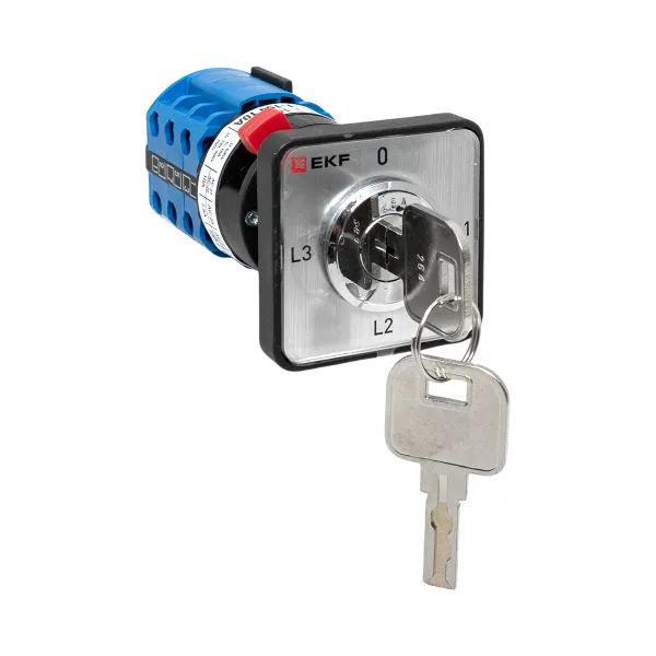 Переключатель кулачковый ПК-1-194 10А 4P с ключом для амперметра EKF PROxima