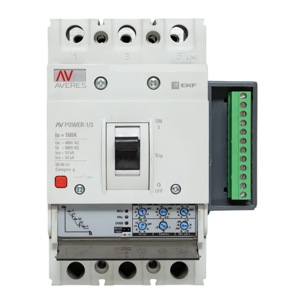 Автоматический выключатель AV POWER-1/3 160А 50kA ETU2.2 EKF AVERES
