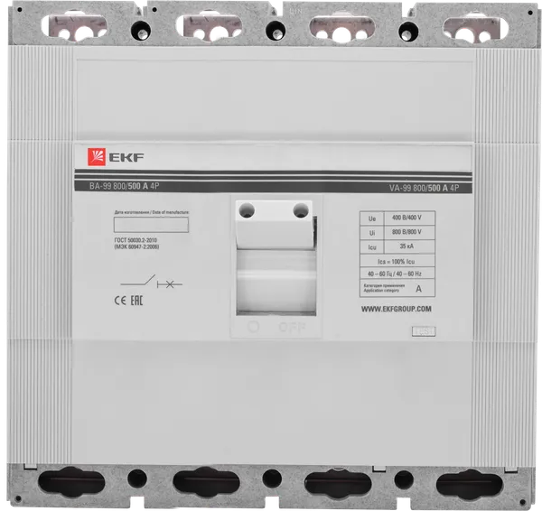 Выключатель автоматический ВА-99 800/500А 4P 35кА EKF PROxima