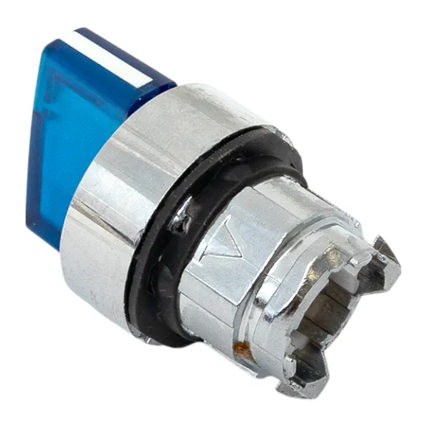 Исполнительный механизм переключателя ХB4 синий на 2 положения возвратный без фиксации, с подсветкой с короткой ручкой IP65 EKF