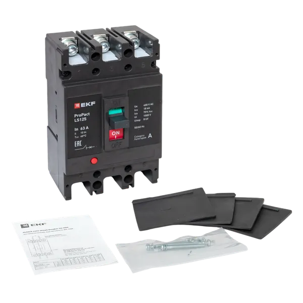 Автоматический выключатель LS125 18кА 3P 63А ProPact EKF