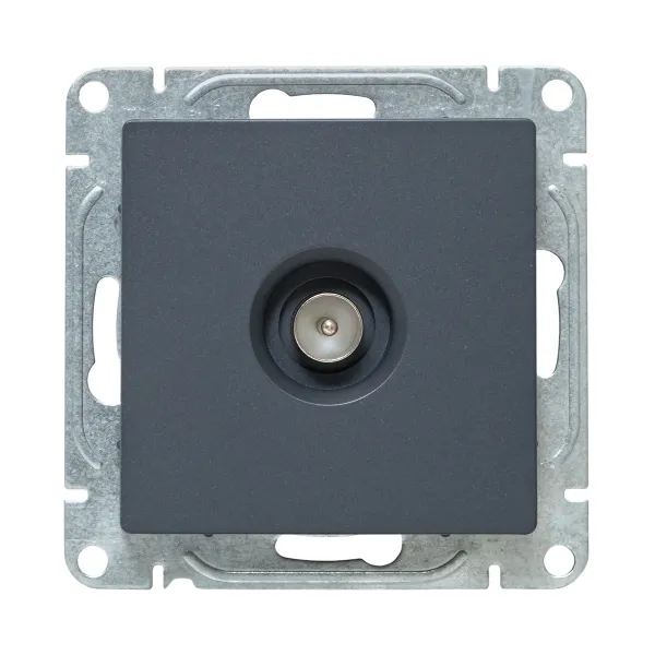 Механизм розетки TV, одиночная, графит Эпика EKF