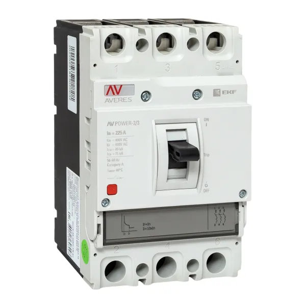 Автоматический выключатель AV POWER-2/3 225А 80kA TR EKF AVERES