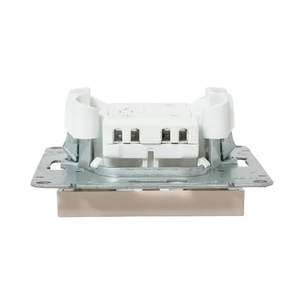 Механизм выключателя, одноклавишный, проходной, кремовый Эпика EKF