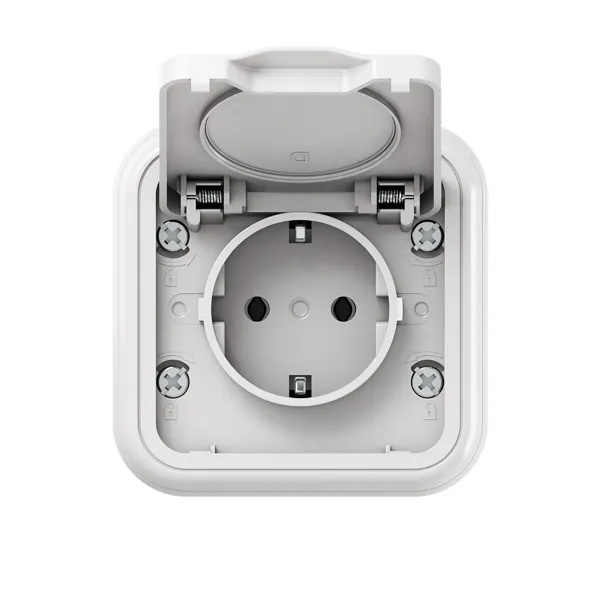 Розетка, одноместная, СП, винтовые клеммы белый, Бронто EKF