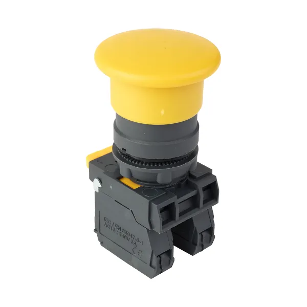 Кнопка SB-34 грибовидная 1NO+1NC желтая EKF