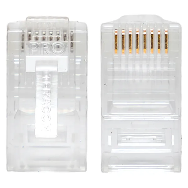 Коннектор RJ-45 TERACOM PRO неэкранированный 8P8C 30мкд Cat.5E универсальный (упак.50шт)