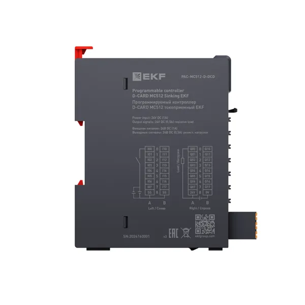 Программируемый логический контроллер (ПЛК) MC512 токоприемный D-CARD EKF