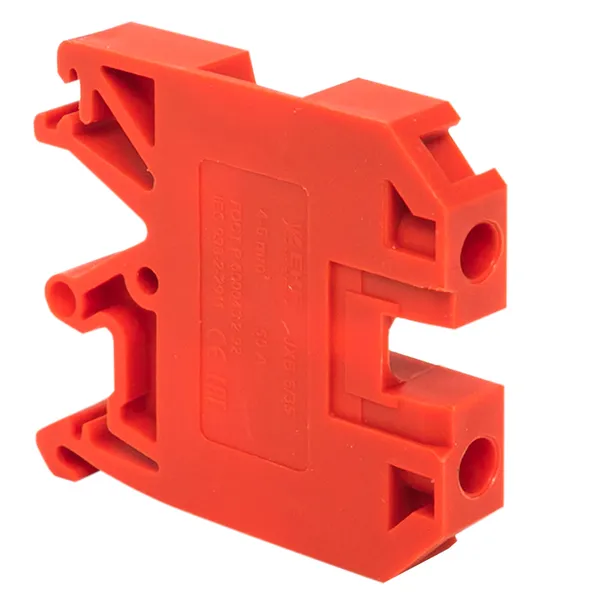Клемма проходная винтовая JXB 6 мм2 красная EKF
