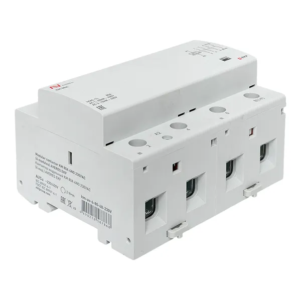 Контактор модульный КМ 80А 4NO 230VAC (6 мод.) AVERES EKF
