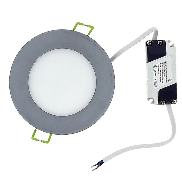 Светодиодная панель круг 7 Вт 4000К серебро 120 мм серии FLP-R Proxima