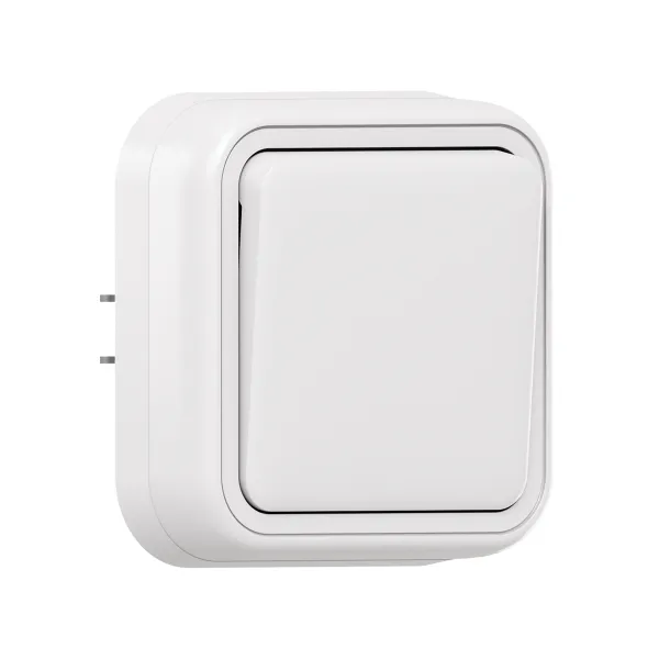 Выключатель, одноклавишный, проходной СП, автоматические клеммы белый, Бронто EKF