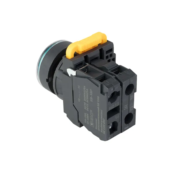 Кнопка SB-27 плоская без фиксации c подсветкой 24V DC 1NO зеленая IP65 EKF
