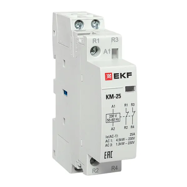 Контактор модульный КМ 25А 2NC (1 мод.) EKF PROxima