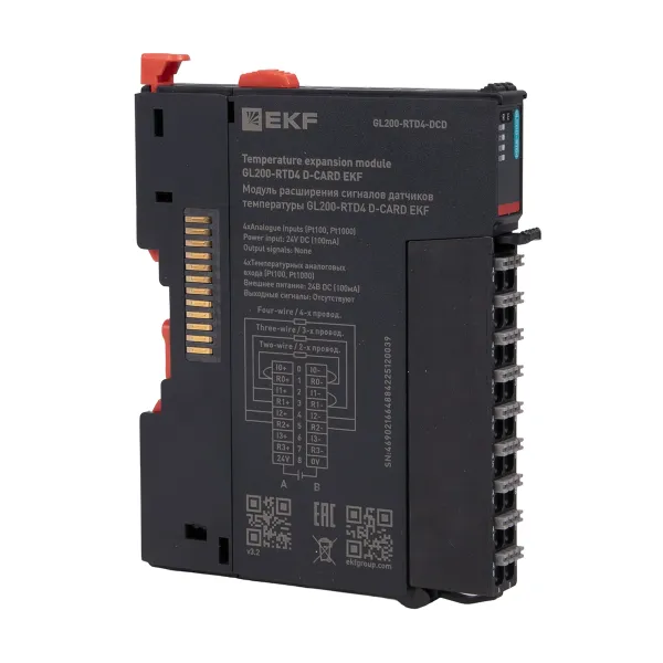 Модуль расширения сигналов датчиков температуры GL200-RTD4 D-CARD EKF