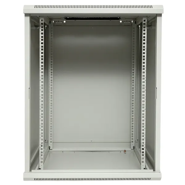 Шкаф настенный 19" TERACOM PRO 15U 600х600 мм дверь стеклянная с замком-ручкой серый