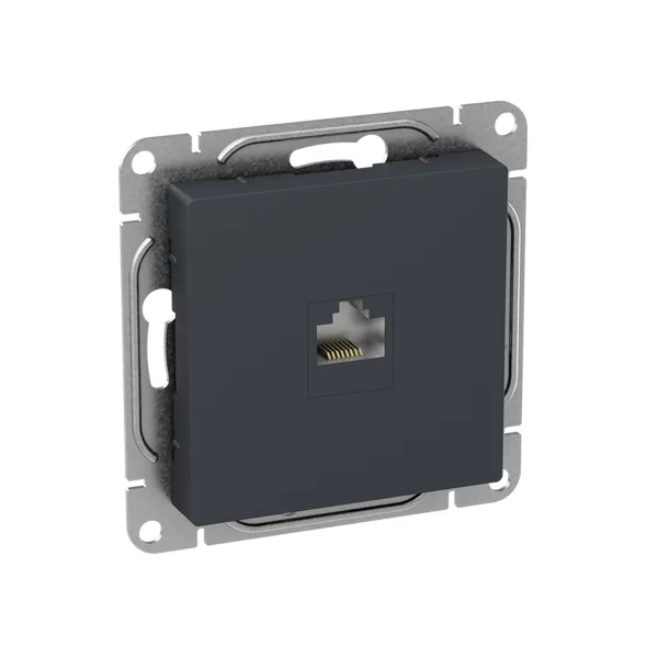 Механизм розетки RJ45 (cat5), графит Эпика EKF