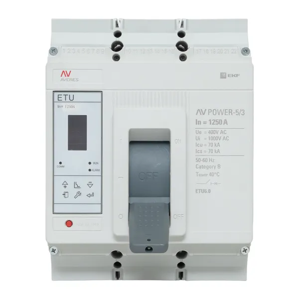 Автоматический выключатель AV POWER-5/3 1250А 70kA ETU6.0 EKF AVERES