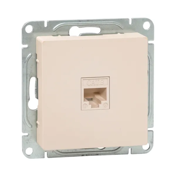 Механизм розетки RJ11, кремовый Эпика EKF