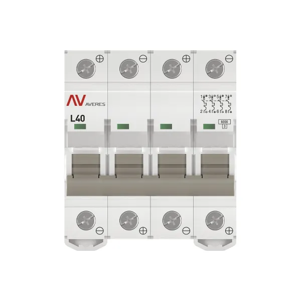 Выключатель автоматический AV-6 DC 4P 40A (L) 6kA EKF AVERES