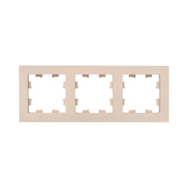 3 - местная рамка, кремовая, пластик Эпика EKF