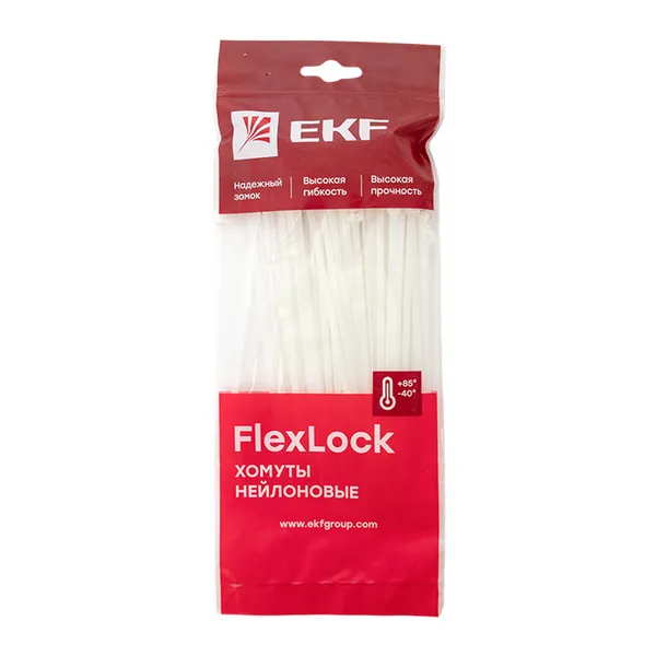 Хомут P6.6 стандартный (б), 3.6x150 (100шт) FlexLock EKF