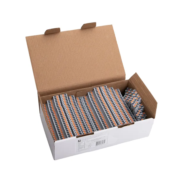 Клемма трёхуровневая Push-in 2.5 мм2 6 выводов серая EKF