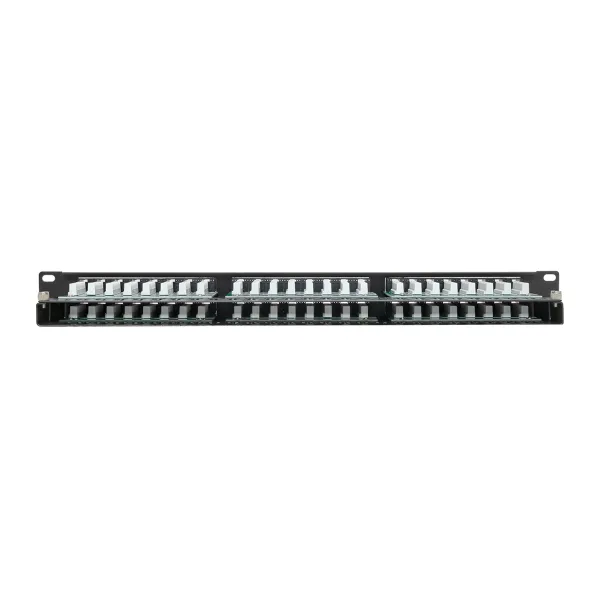 Патч-панель высокой плотности TERACOM PRO 19'' Cat.5E 1U неэкранированная UTP 48 портов RJ-45 Dual IDC с органайзером