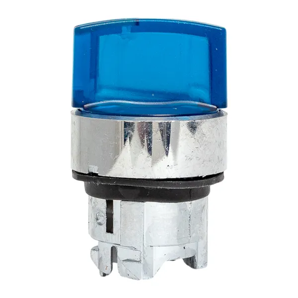 Исполнительный механизм переключателя ХB4 синий на 2 положения возвратный без фиксации, с подсветкой с короткой ручкой IP65 EKF