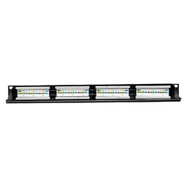 Патч-панель TERACOM 19'' Cat.5E 1U неэкранированная UTP 24 порта RJ-45 110 IDC с органайзером