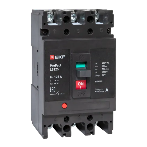 Автоматический выключатель LS125 18кА 3P 125А ProPact EKF
