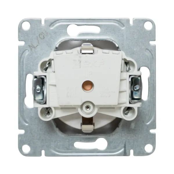 Механизм розетки, 16А, с заземлением, со шторками, шампань Эпика EKF