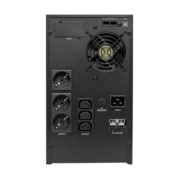 Источник Бесперебойного Питания Линейно-интерактивный E-Power PSW 600 3000 ВА/2400Вт, напольный, без АКБ, с усиленным зарядным устройством,USB,RJ45,3хСE13,3xSchuko