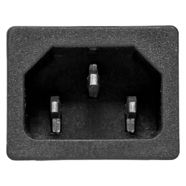 Вилка IEC C14 на 230В 10A черный
